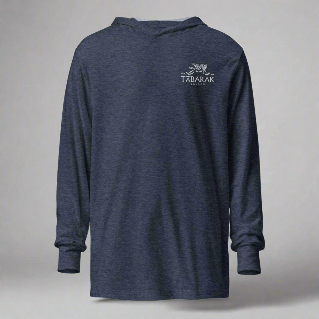 Navy Hooded Long Sleeve T-Shirt